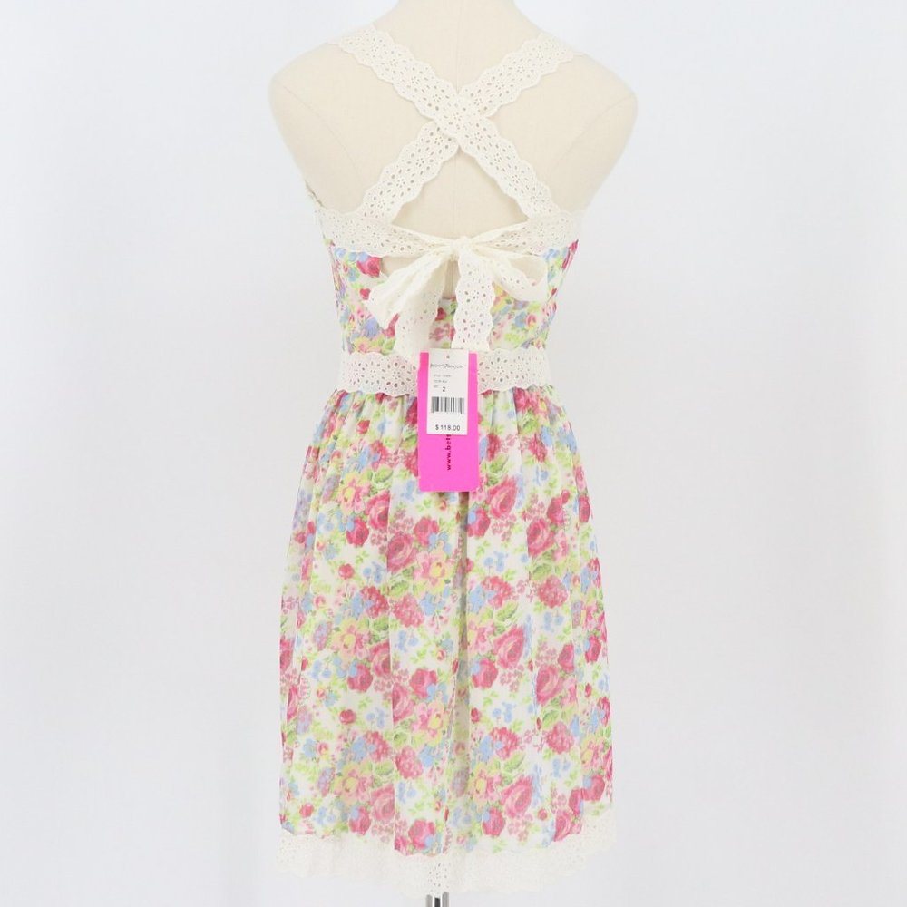 SOLD - NWT Betsey Johnson Floral Mini Dress - Picture 6 of 14